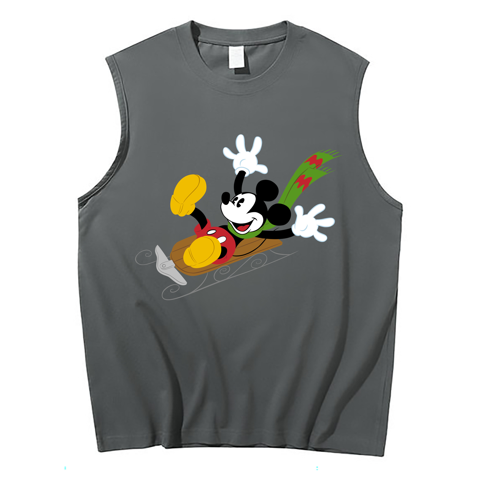 ミッキーマウス Mickey Mouse コットン100％タンクトップ（フロントプリント）